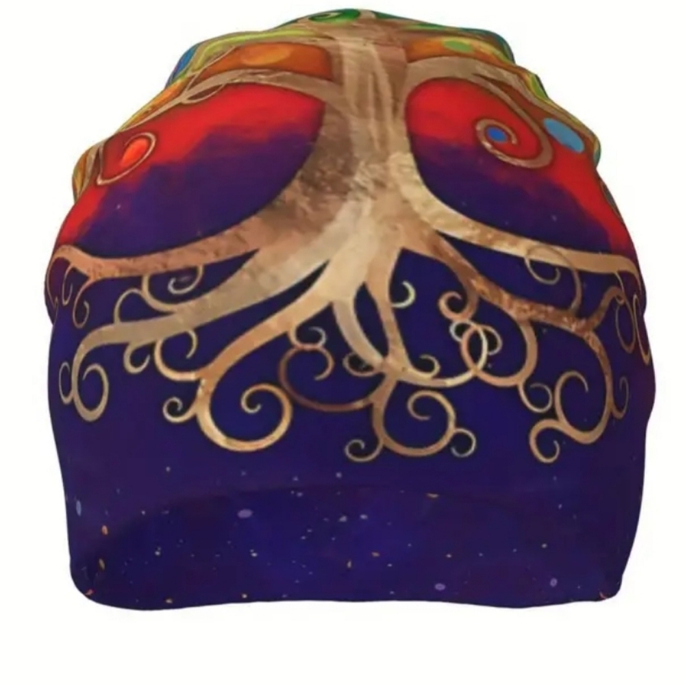 Colorful Tree of Life Slouch Beanie - Picture 2 of 8
